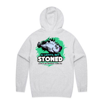 Mens Hoodie_Black Text_Back_Stoned Thumbnail