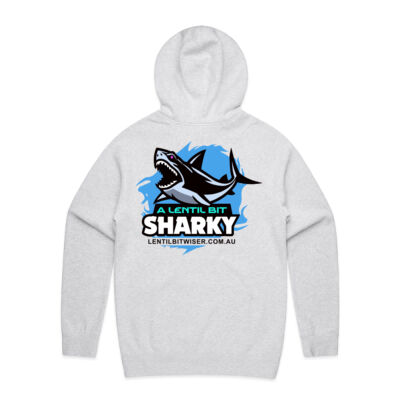 Mens Hoodie_Black Text_Back_Shark Thumbnail