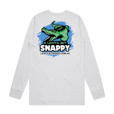 Mens Longsleeve T_Black Text_Back_Snappy Thumbnail