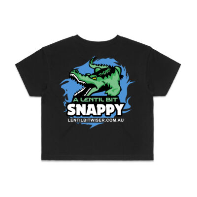 Ladies Crop T_White_Text_Back_Snappy Thumbnail