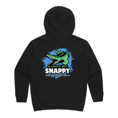 Ladies Hoodie_White_Text_Back_Snappy Thumbnail