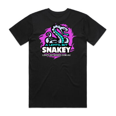 Mens Staple Tee_White_Text_Back_Snakey Thumbnail