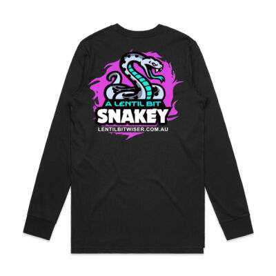 Mens Longsleeve T_White_Text_Back_Snakey Thumbnail