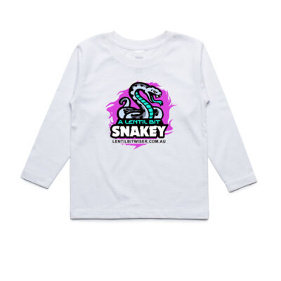 Kids LongSleeve Tee_Black Text_Back_Snakey Thumbnail