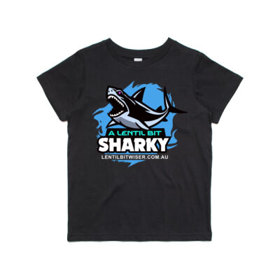 Kids Premium Tee_White Text_Front_Sharky Thumbnail