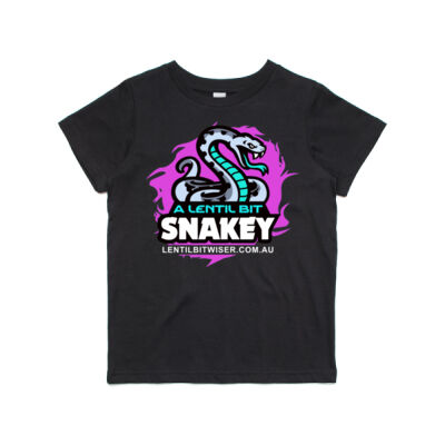 Kids Premium Tee_White Text_Front_Snakey Thumbnail