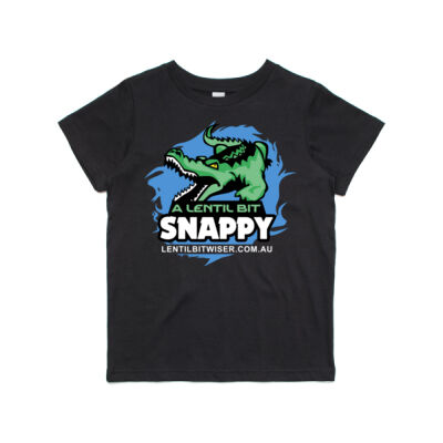 Kids Premium Tee_White Text_Front_Snappy Thumbnail