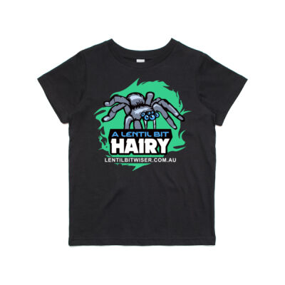 Kids Premium Tee_White Text_Front_Hairy Thumbnail