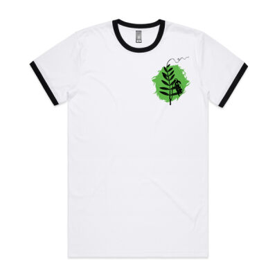 Crabby - Mens Staple Ringer T Red sleeves (US logo front) Thumbnail