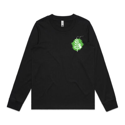 Women's Dice Long Sleeve Tee Black - Crab (US logo front) Thumbnail
